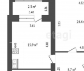 1-комн, 62кв м, этаж 1/5 Стерлитамак, микрорайон Шахтау, улица Карла Либкнехта, 4Б