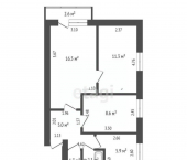 3-комн, 50кв м, этаж 3/5 улица Худайбердина, 141