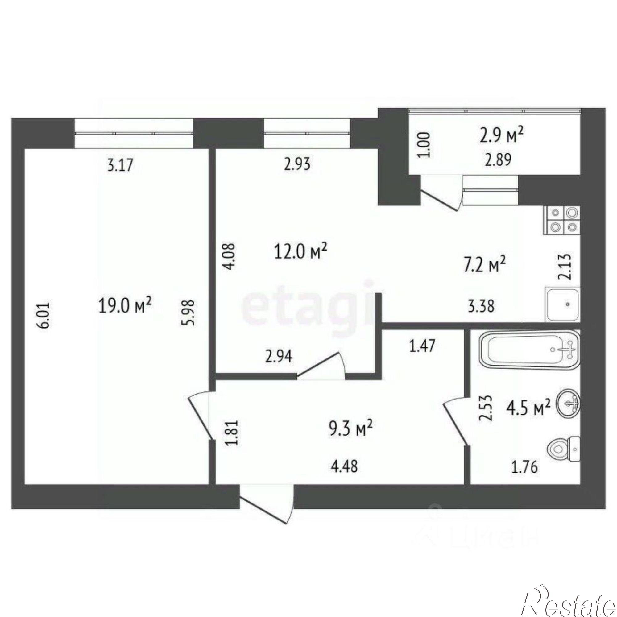 Купить квартиру за 5 060 000 рублей на ул Хвойная, 20