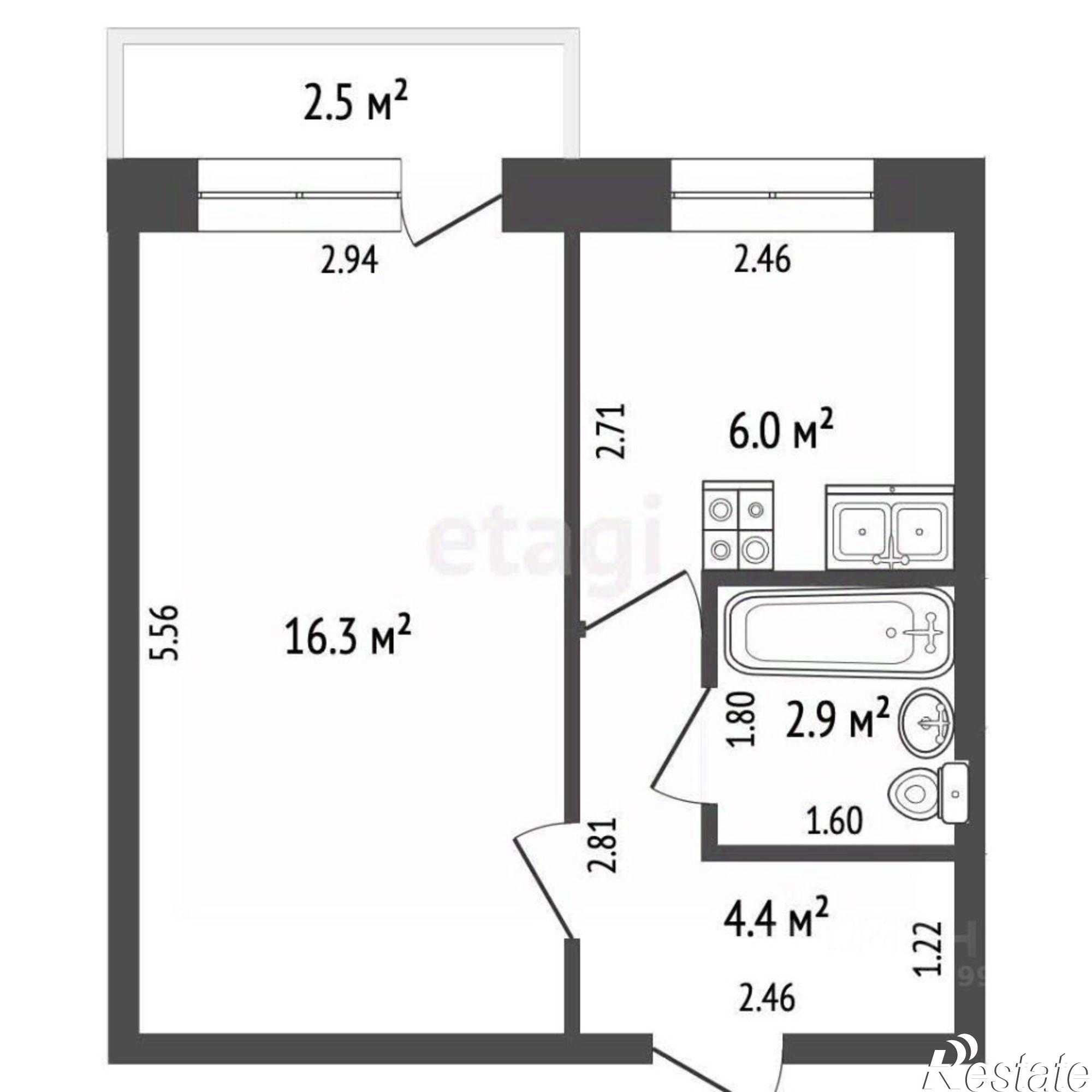 Купить квартиру за 3 230 000 рублей на улица Овчинникова, 44