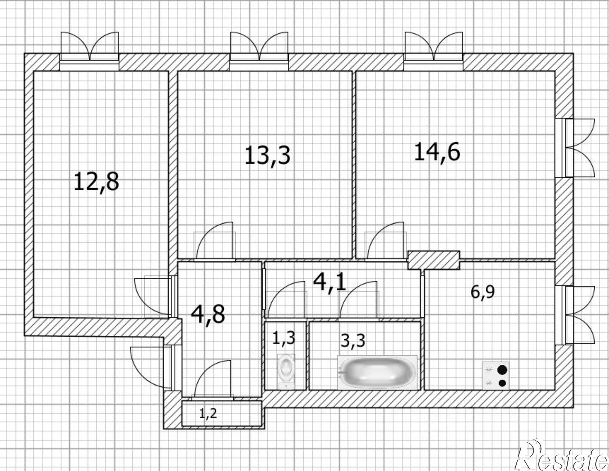 Купить квартиру за 6 000 000 рублей на Уфа г., Советский, Айская ул.