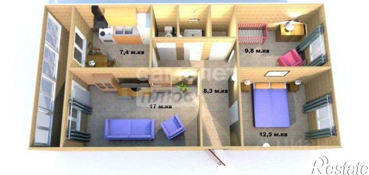 3-комн квартира Кумертау г., Логовая ул., д.2