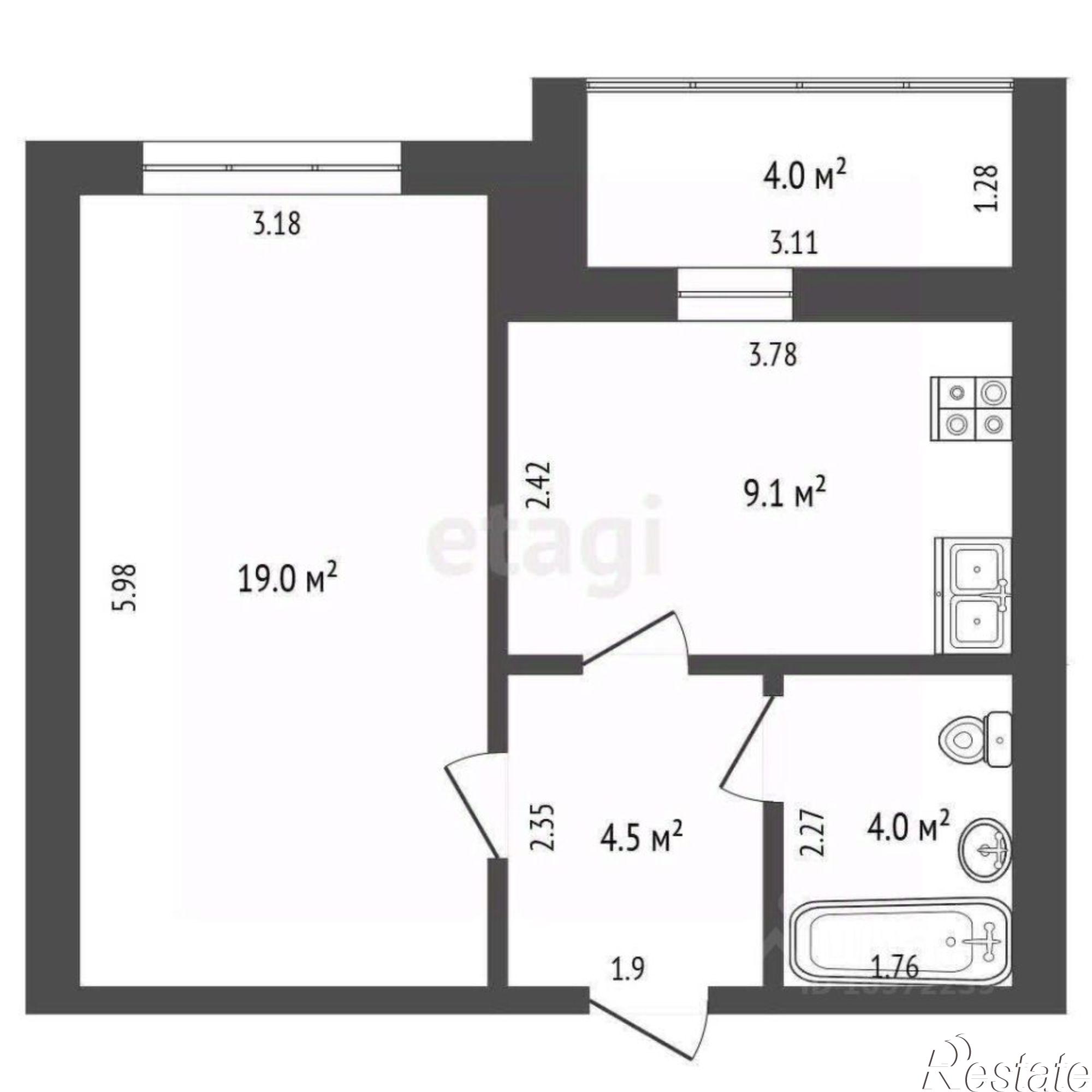 Купить квартиру за 3 690 000 рублей