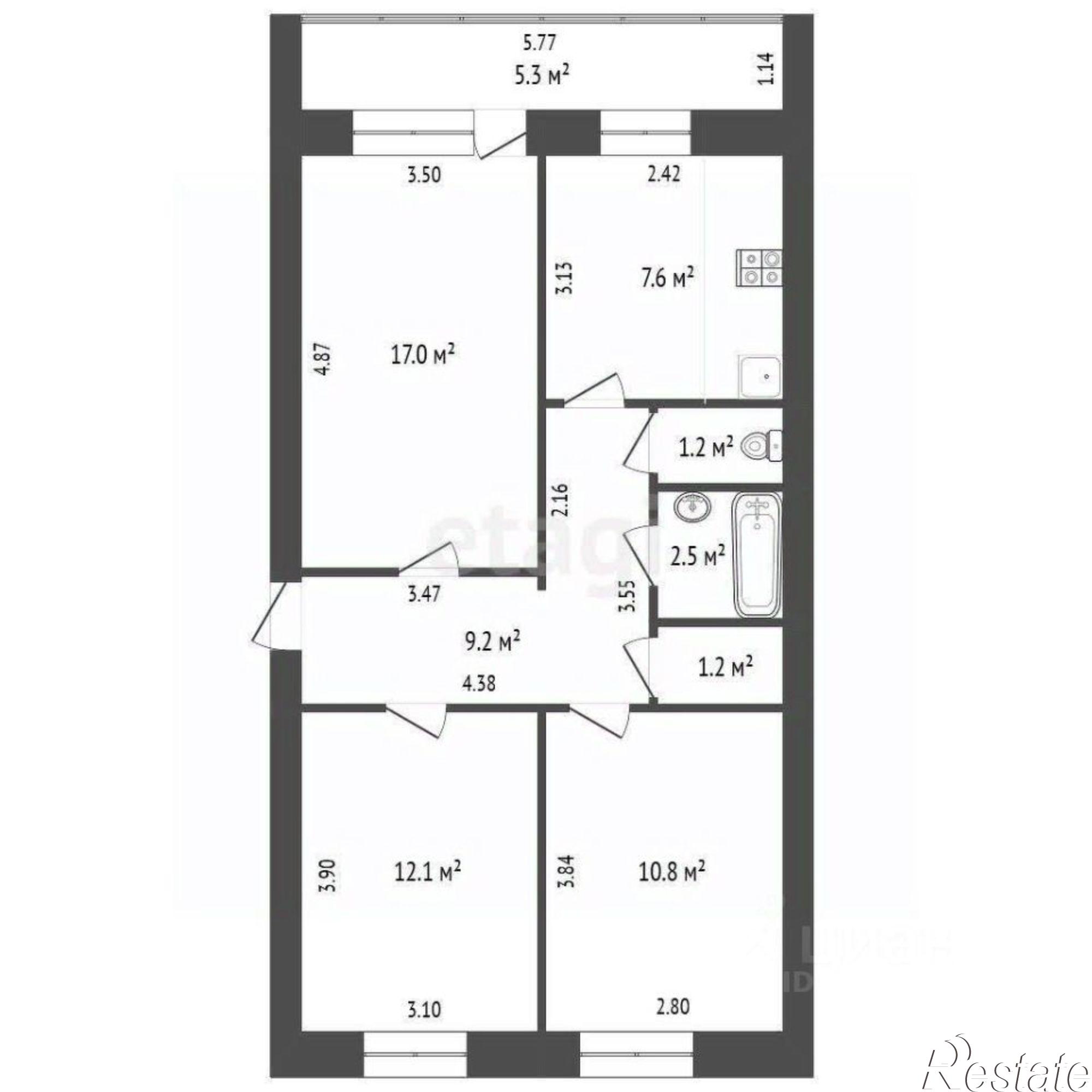 Купить квартиру за 4 550 000 рублей