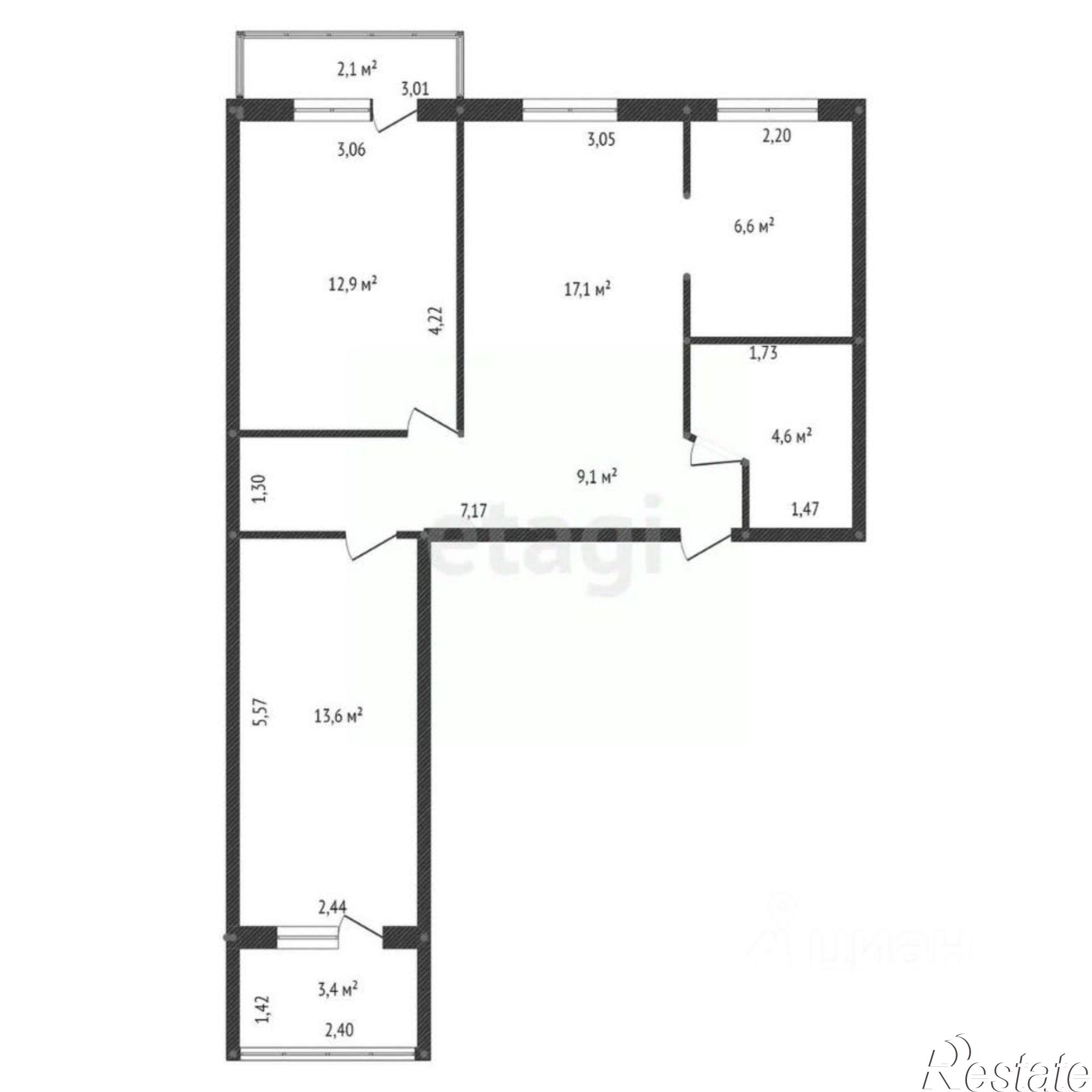 Купить квартиру за 7 700 000 рублей на городской округ Уфа