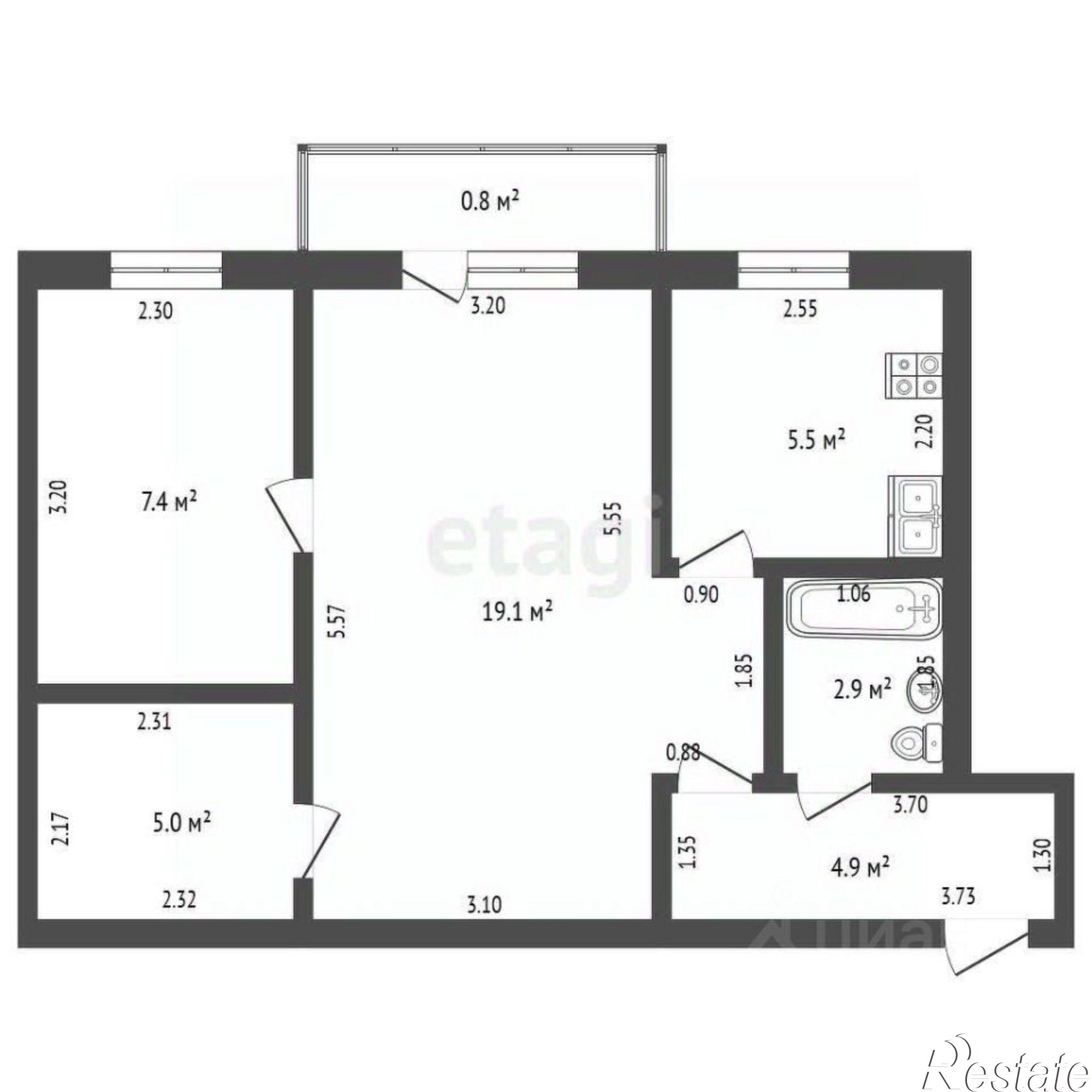 Купить квартиру за 2 891 000 рублей