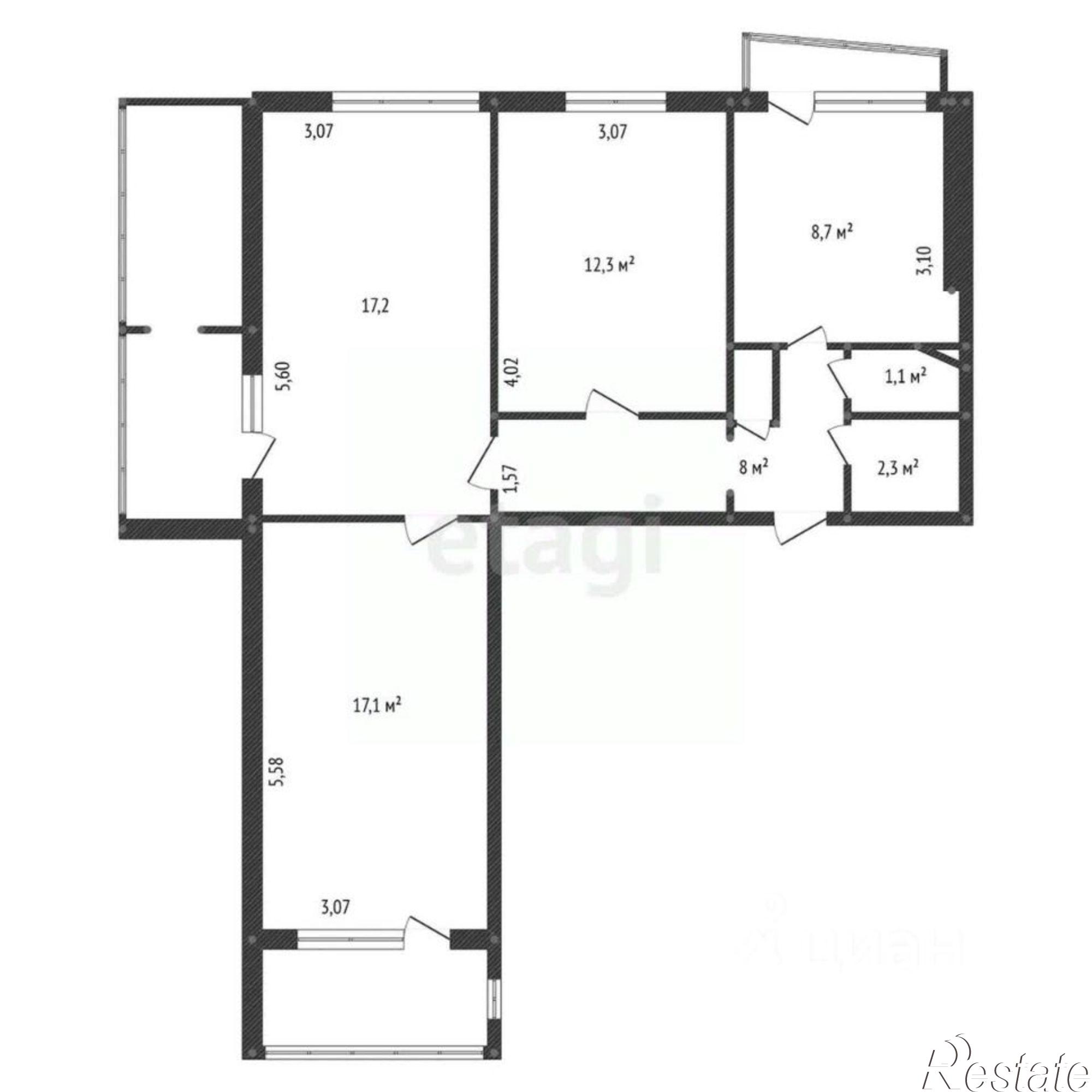 Купить квартиру за 5 350 000 рублей на городской округ Уфа