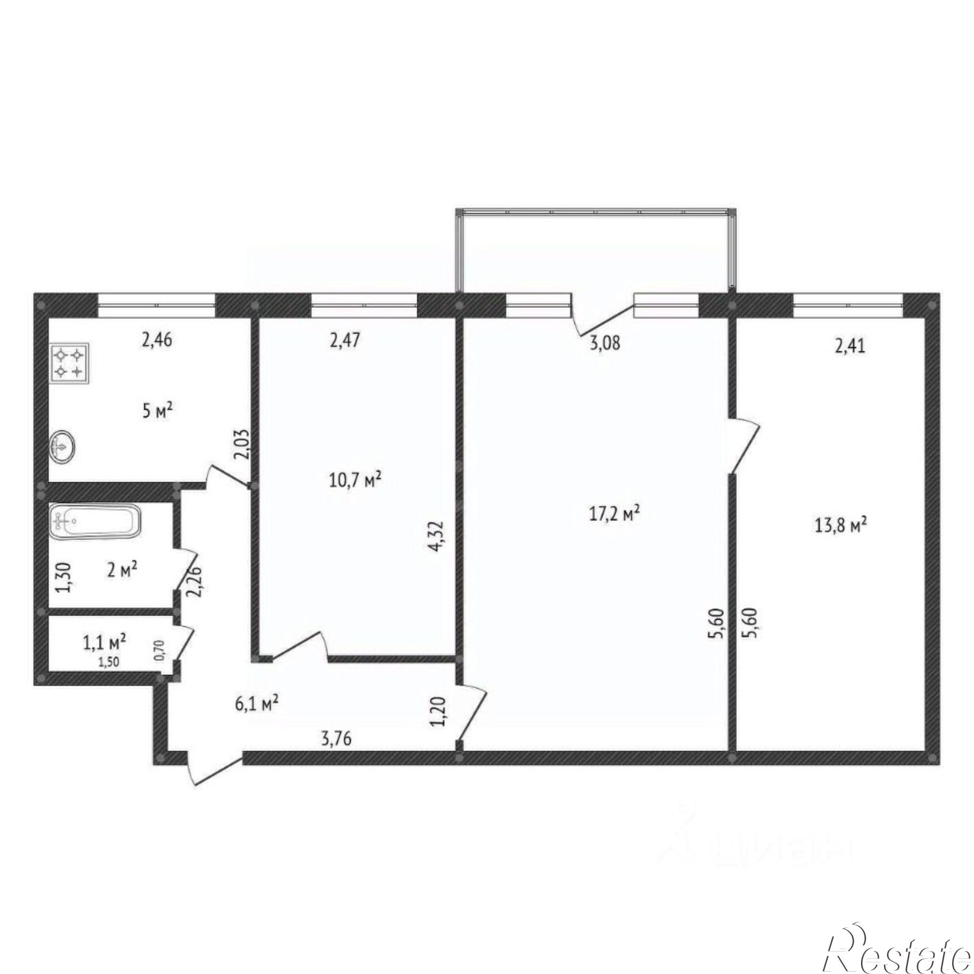 Купить квартиру за 4 950 000 рублей на городской округ Уфа
