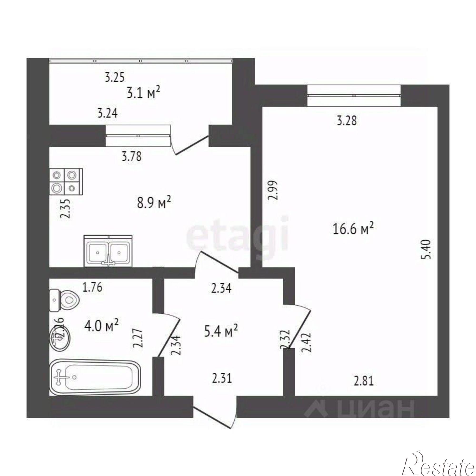 Купить квартиру за 3 470 000 рублей