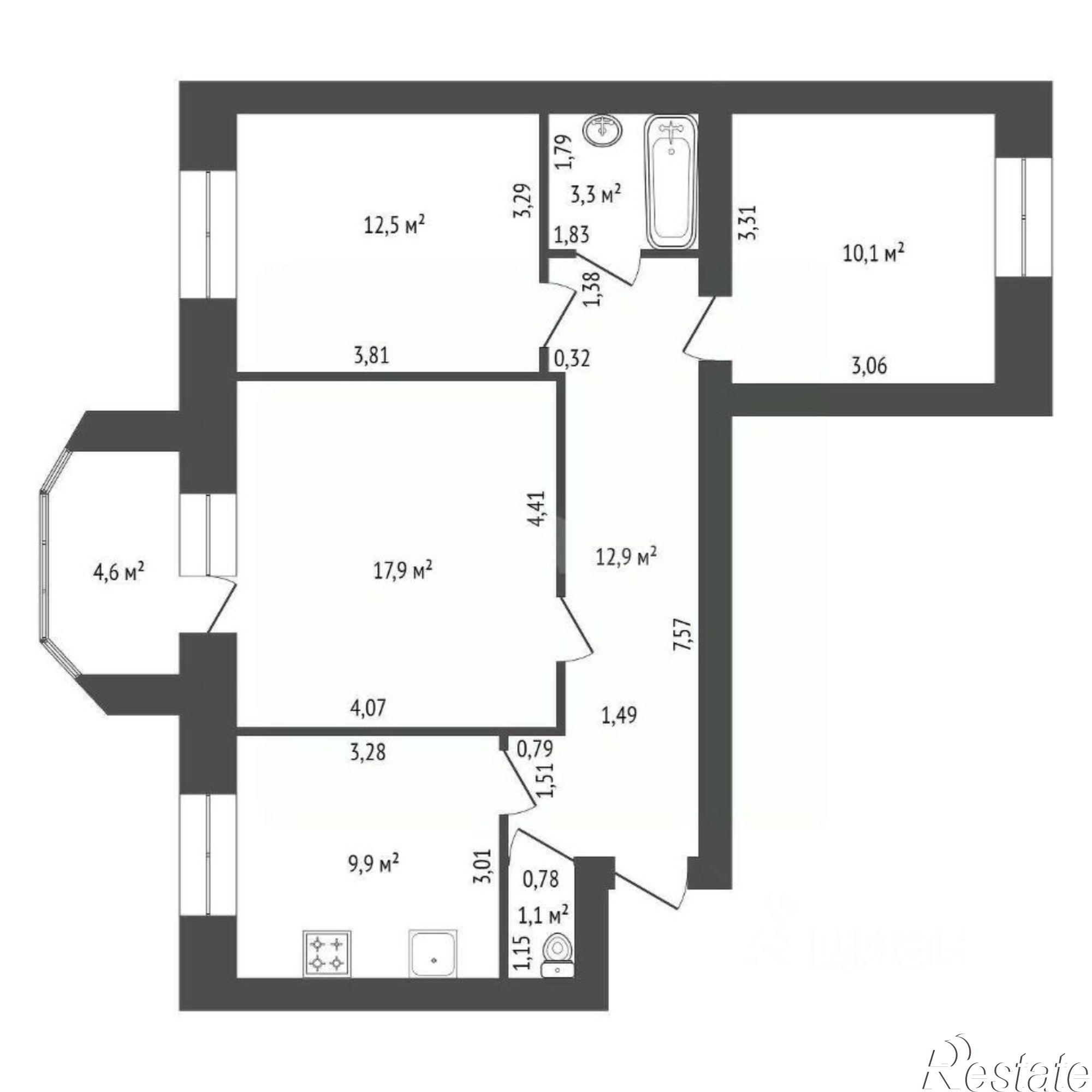 Купить квартиру за 5 700 000 рублей на городской округ Уфа