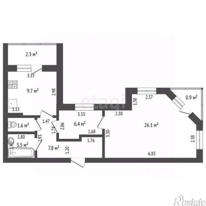 2-комн квартира улица Мира, 148А,  д. 148А