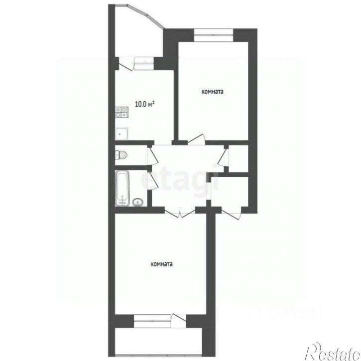 2-комн квартира улица Гагарина, 88А,  д. 88А