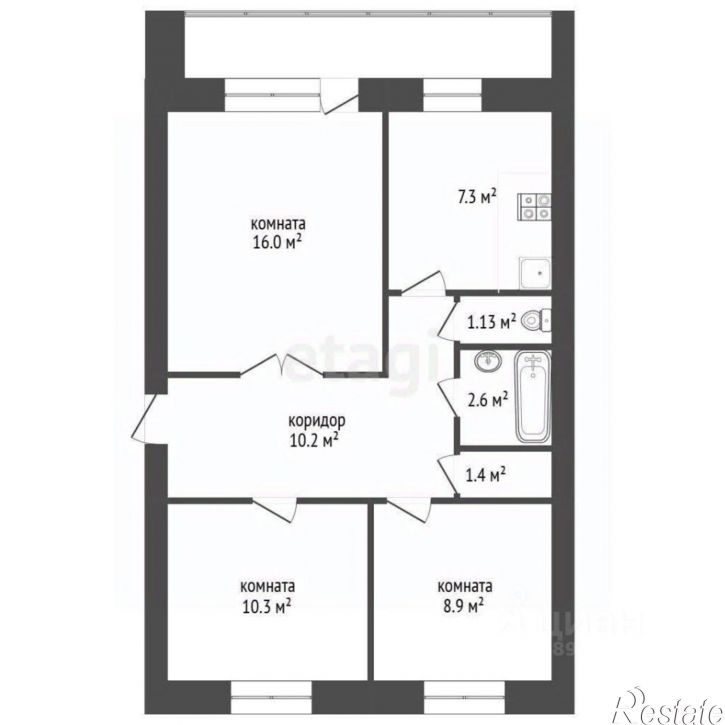 3-комн квартира улица Мира, 128,  д. 128