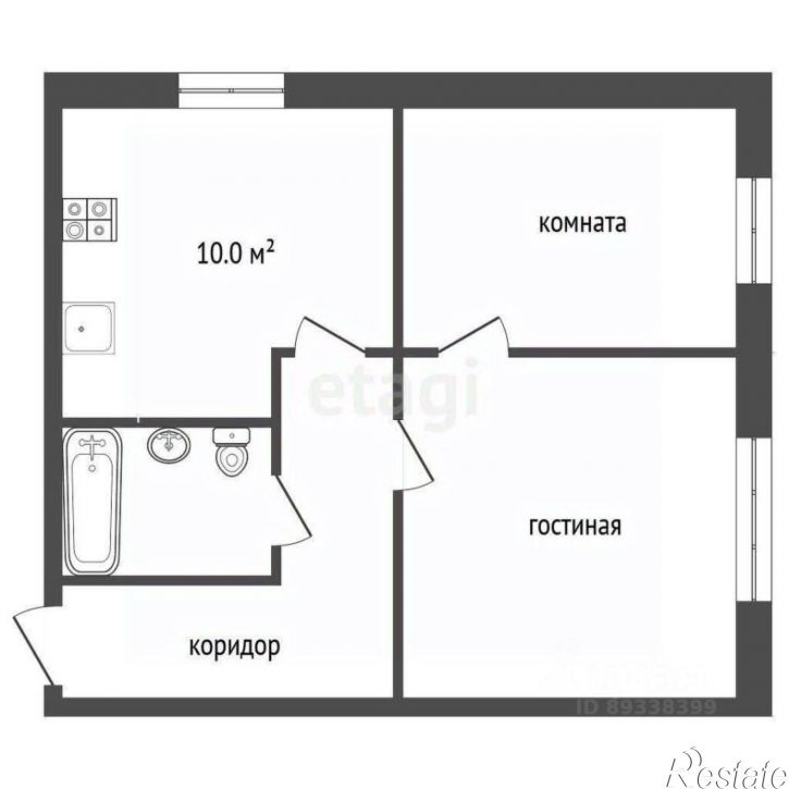 2-комн квартира Бирский район
