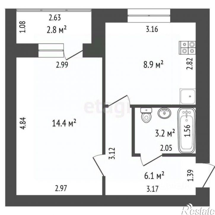 1-комн квартира улица Свердлова, 130,  д. 130
