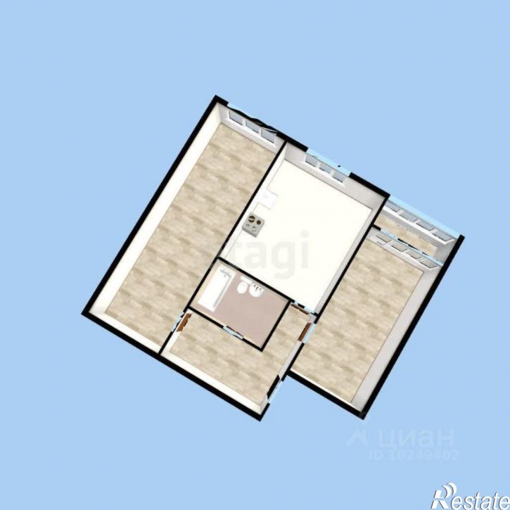 2-комн квартира Высоковольтная улица, 13Б,  д. 13Б