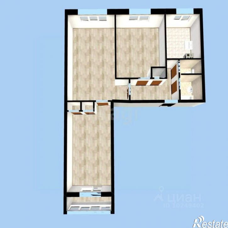 3-комн квартира городской округ Уфа