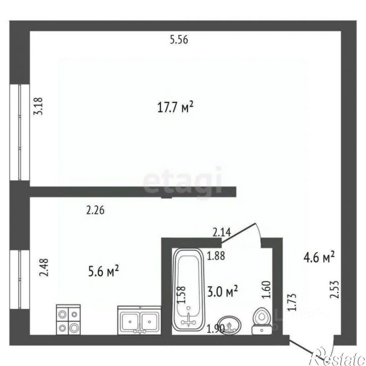 1-комн квартира
