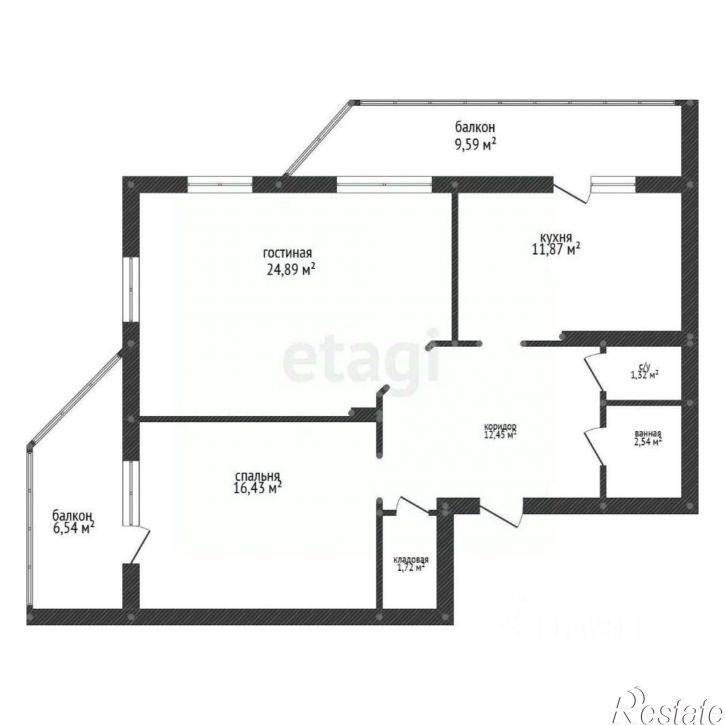 3-комн квартира городской округ Уфа