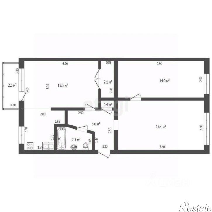 3-комн квартира