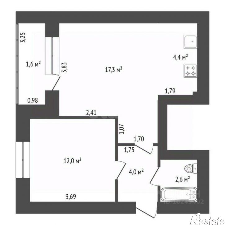 2-комн квартира городской округ Уфа