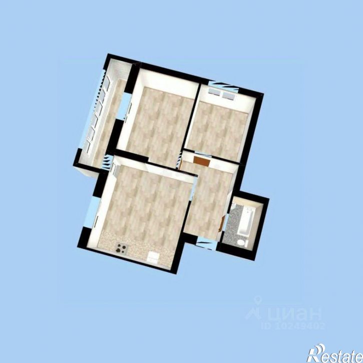 3-комн квартира городской округ Уфа