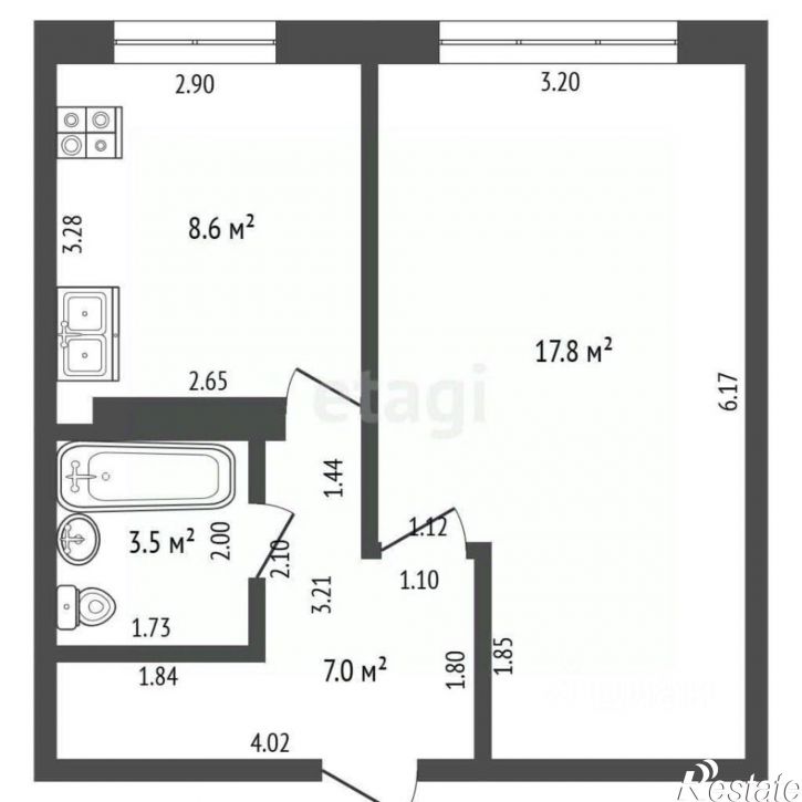 1-комн квартира