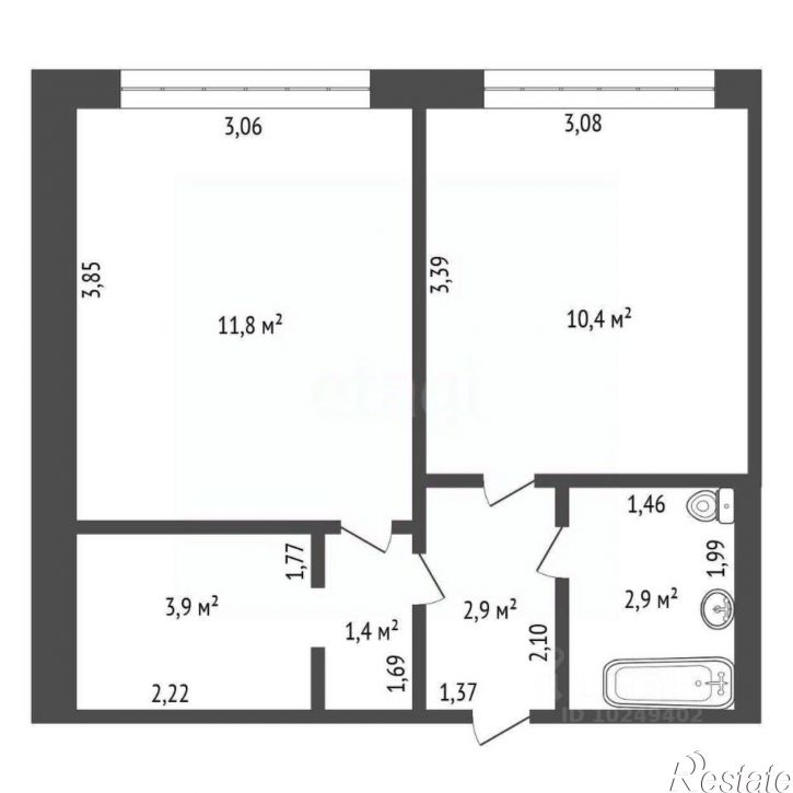 2-комн квартира городской округ Уфа