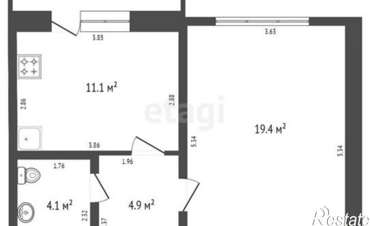 1-комн квартира Стерлитамак, проспект Октября, 48
