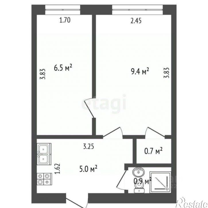 2-комн квартира