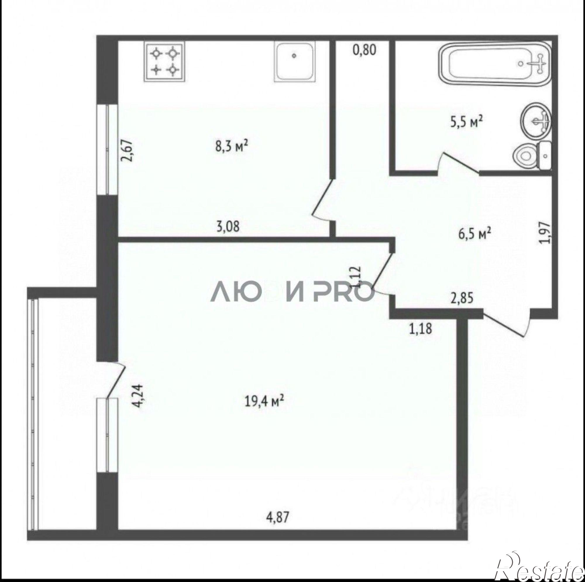 Купить квартиру за 3 450 000 рублей на Уфа г., Ленинский