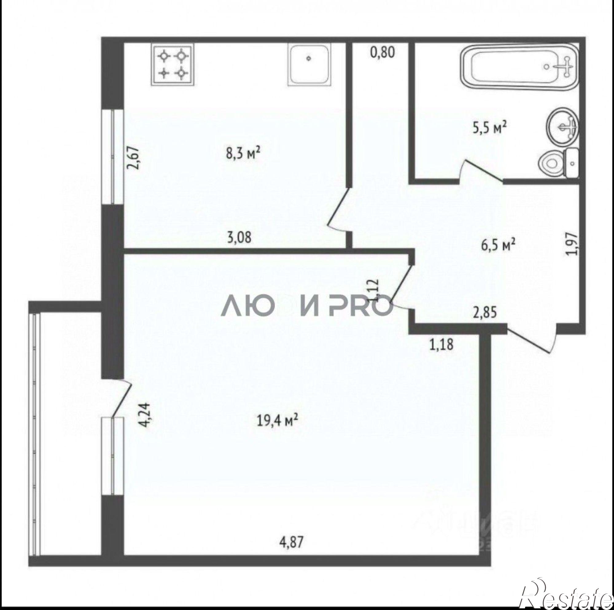 Купить квартиру за 3 450 000 рублей на Уфа г., Ленинский