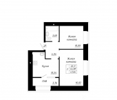 2-комн, 47 кв м, этаж 4/14 