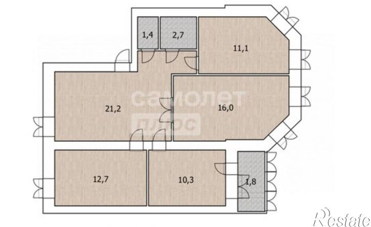 3-комн квартира ул Садовая, 21А,  д. 21А