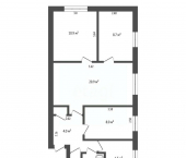 4-комн, 62кв м, этаж 3/5 ул Худайбердина, 153