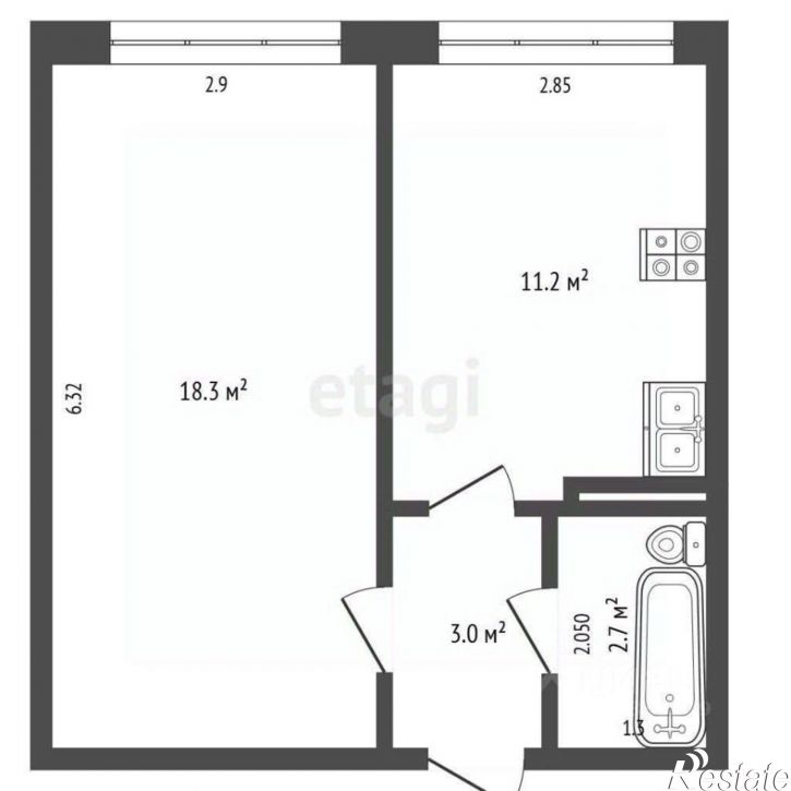 1-комн квартира ул Мира, 72,  д. 72