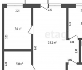 2-комн, 44кв м, этаж 5/5 ул Тукаева, 13