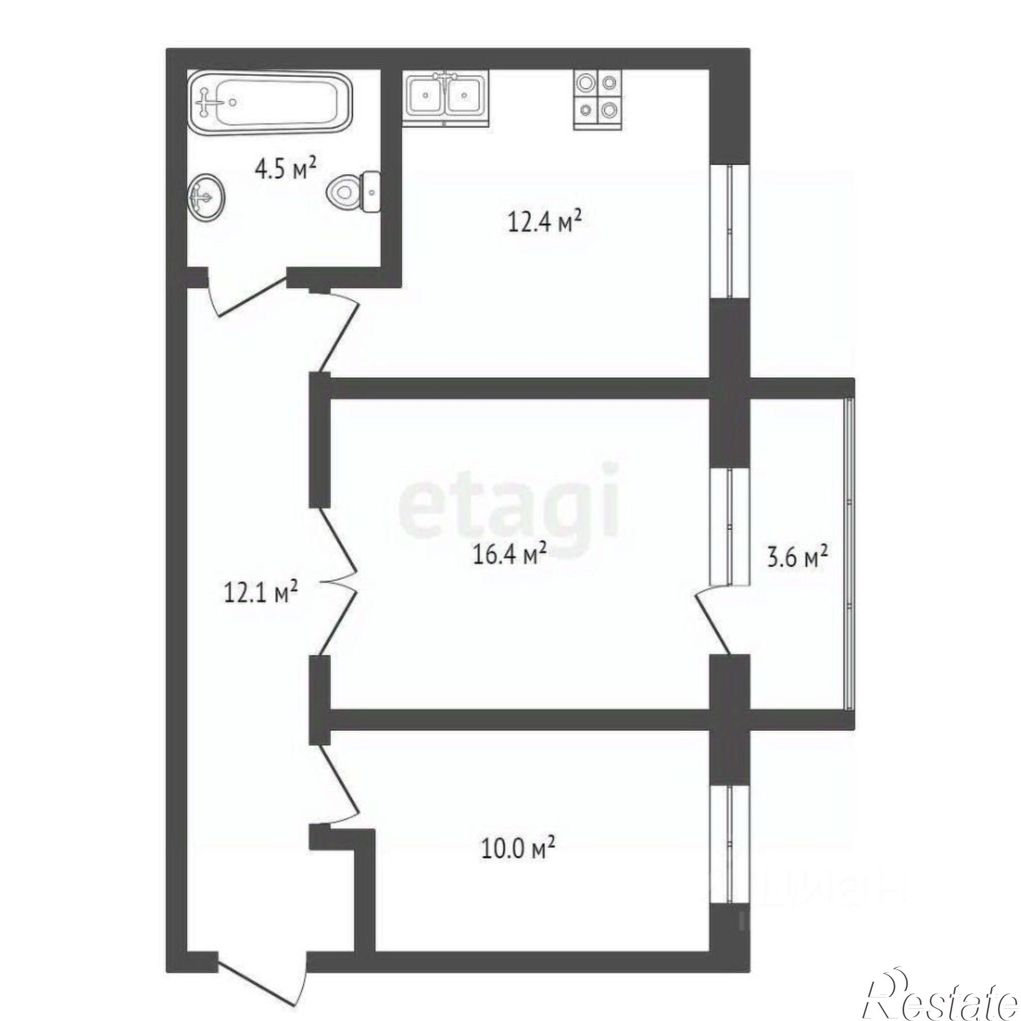 Купить квартиру за 4 200 000 рублей на ул С.Юлаева, 8