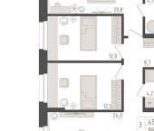 3-комн, 86 кв м, этаж 15/18 ул Аксакова, 14/1