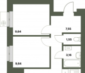 3-комн, 49 кв м, этаж 3/12 Уфимский район, село Миловка