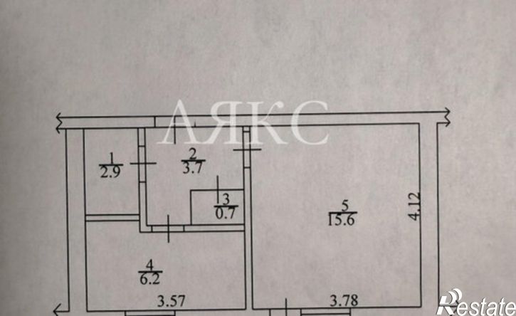 1-комн квартира улица Докучаева, 12,  д. 12