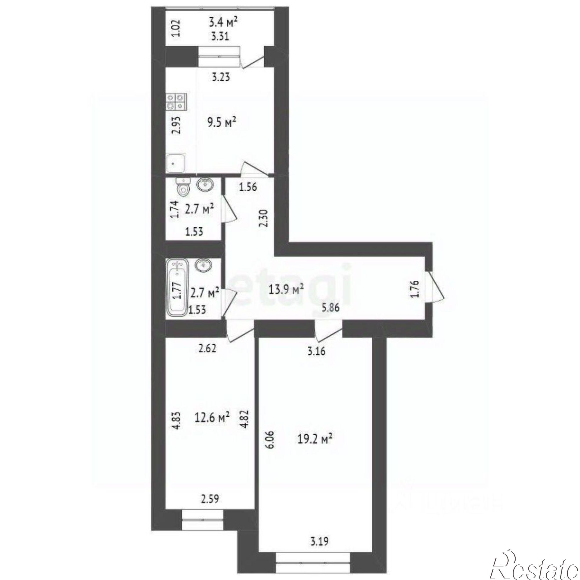 Купить квартиру за 5 100 000 рублей на ул Хвойная, 20