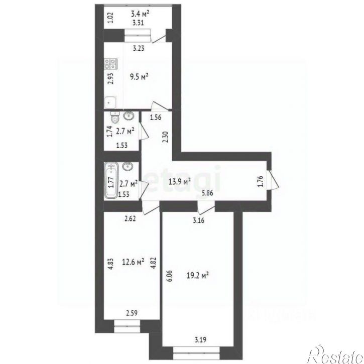 2-комн квартира ул Хвойная, 20,  д. 20