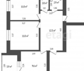 3-комн, 68кв м, этаж 1/9 ул Цементников, 5