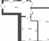 2-комн, 56кв м, этаж 2/9 улица Артёма, 116Б