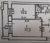 2-комн, 47кв м, этаж 5/5 ул Набережная р. Уфы, 65