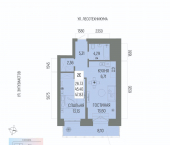 2-комн, 47 кв м, этаж 2/22 Уфа, улица Энтузиастов
