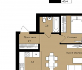 1-комн, 45 кв м, этаж 24/25 ул Ленина, 190 1