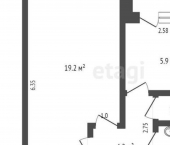 1-комн, 35кв м, этаж 4/5 ул Дружбы, 3