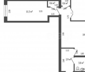 3-комн, 54кв м, этаж 1/5 Фестивальная улица, 9